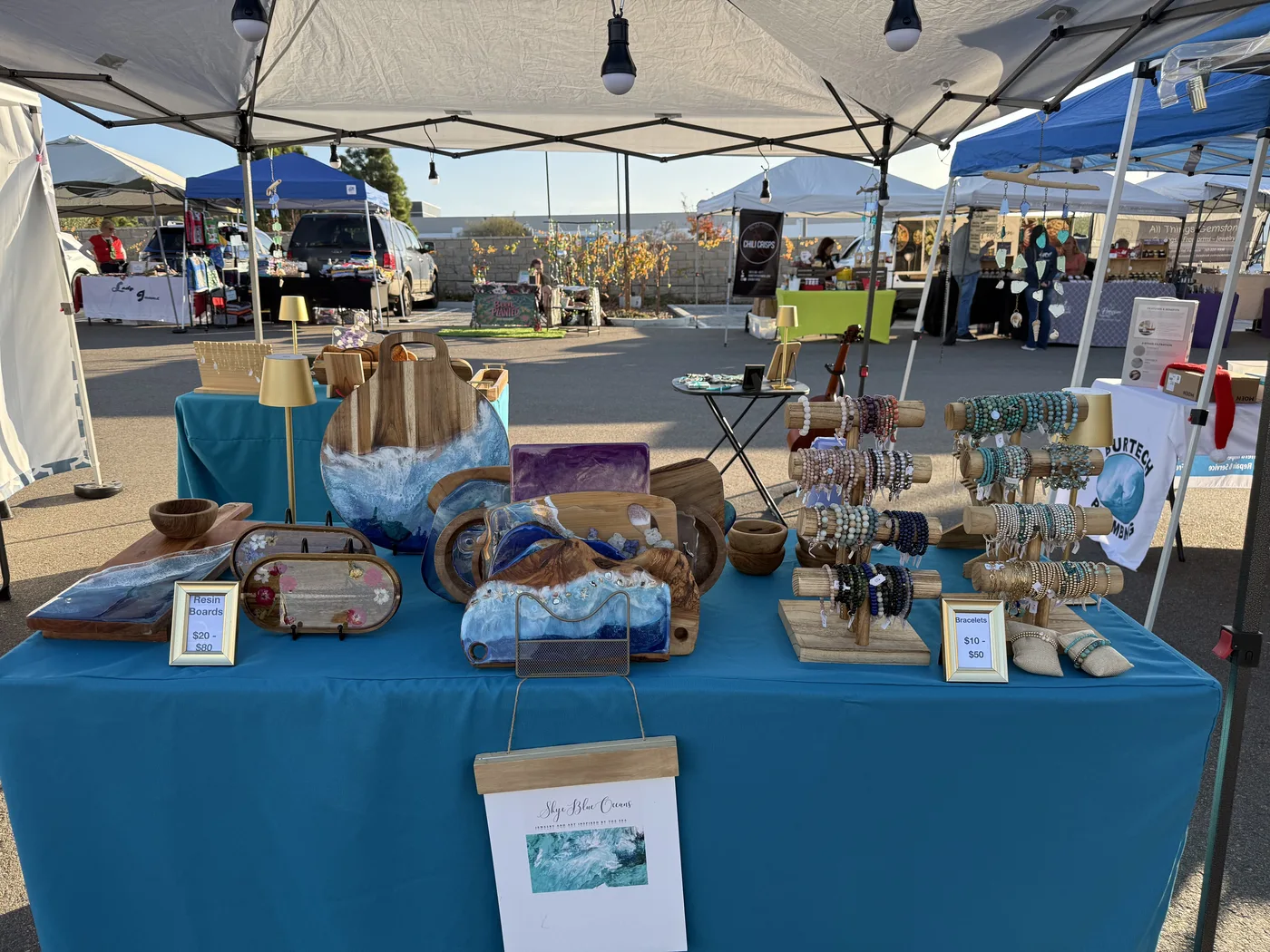 A local maker's colorful table