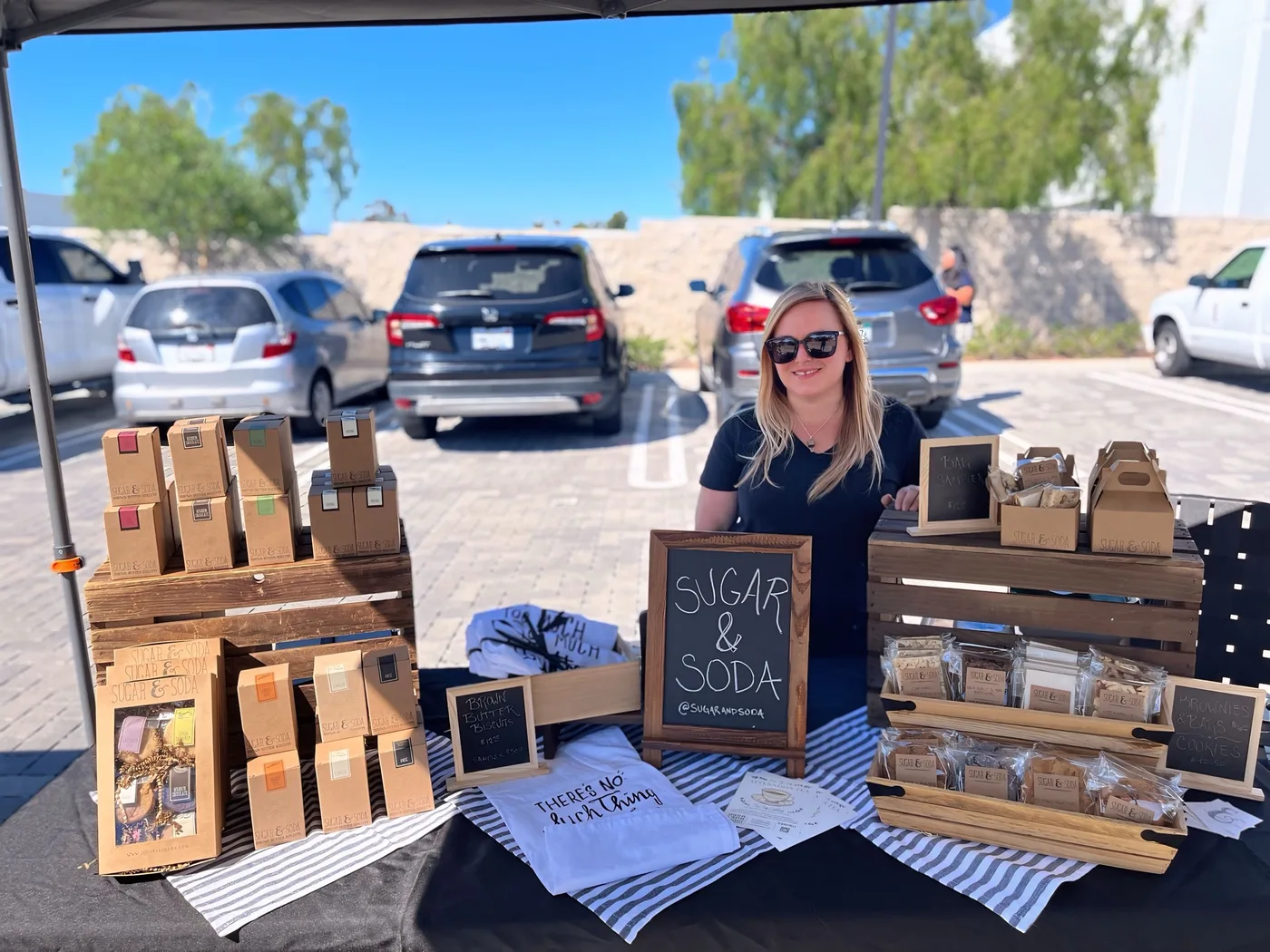 Sweet treats on a vendor's table