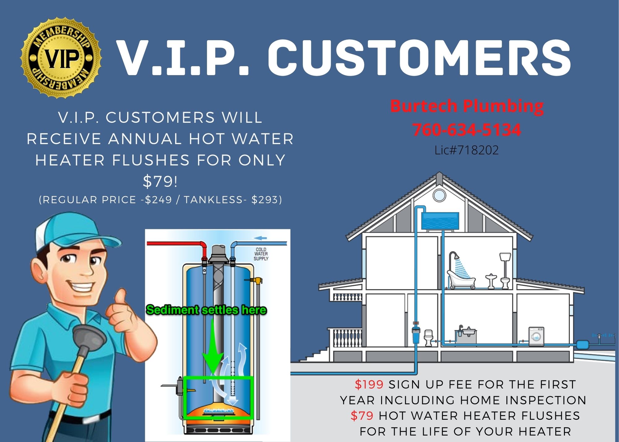 V.I.P. Water Heater Maintenance Memberships